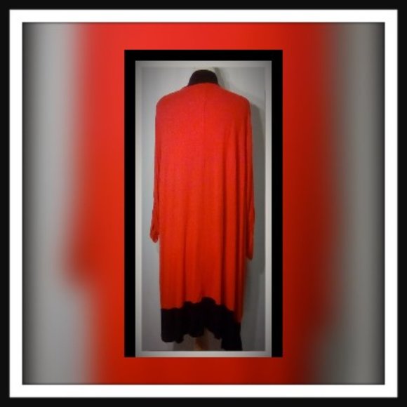 Stunning Red and Black Jacket and Dress Size 1X - Picture 2 of 8